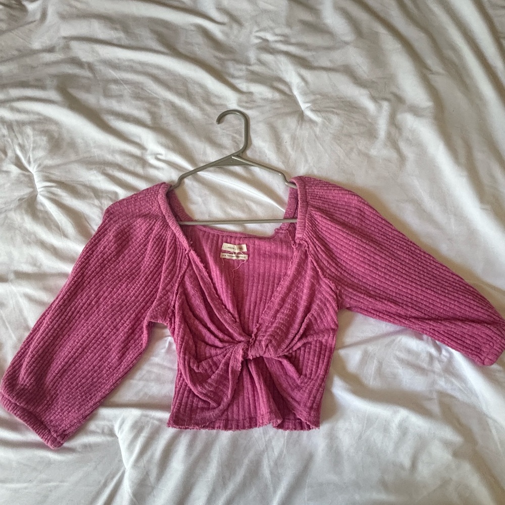 Off the shoulder pink top
